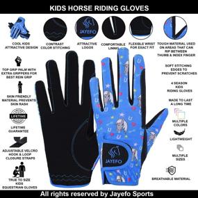 img 3 attached to 🧤 Jayefo Kids Equestrian Horse Riding Gloves for Youth: Perfect for Horseback Riding, Gardening, Biking, Soccer & Outdoor Sports!