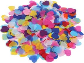 img 4 attached to 💖 Vibrant DECORA 1 Inch Multicolor Hearts Paper Confetti: Ideal Wedding and St. Valentine's Day Decorations