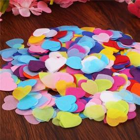img 3 attached to 💖 Vibrant DECORA 1 Inch Multicolor Hearts Paper Confetti: Ideal Wedding and St. Valentine's Day Decorations