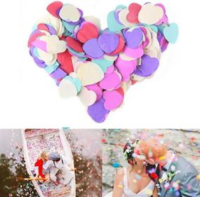 img 1 attached to 💖 Vibrant DECORA 1 Inch Multicolor Hearts Paper Confetti: Ideal Wedding and St. Valentine's Day Decorations