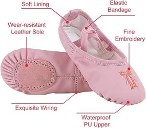 img 3 attached to 🩰 Women's Girls Canvas Split Sole Ballet Slippers: Stylish Ballet Shoes for Yoga and Dance