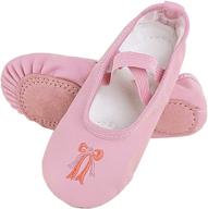 🩰 women's girls canvas split sole ballet slippers: stylish ballet shoes for yoga and dance logo