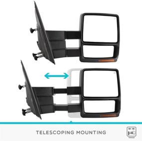 img 3 attached to 🔌 YITAMOTOR Towing Mirrors for Ford F150 Power Heated w/ LED Signal & Puddle Light, Pair Set, Replacement for 2007-2014 Ford F150 Series Pickup