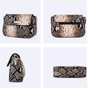 img 3 attached to 👜 Stylish CLARA Fashion Snakeskin Handbags & Wallets – Trendy Envelope Shoulder Bags for Women