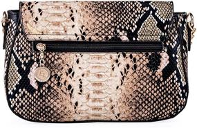 img 1 attached to 👜 Stylish CLARA Fashion Snakeskin Handbags & Wallets – Trendy Envelope Shoulder Bags for Women