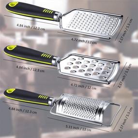 img 3 attached to 🧀 Multi-Purpose Stainless Steel Cheese Grater & Lemon Zester: Ideal for Cheese, Chocolate, Butter, Fruits, and Vegetables - Handheld Kitchen Food Grater