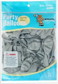 img 2 attached to 🎈 Premium Pearl Silver Latex Party Balloons (Pack of 72) - 12" Helium Quality