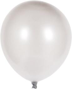 img 4 attached to 🎈 Premium Pearl Silver Latex Party Balloons (Pack of 72) - 12" Helium Quality