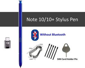 img 3 attached to Note 10 Pen Replacement Stylus S Pen (NO Bluetooth) For Samsung Galaxy Note 10 / Note 10+ 5G S Pen+Tips/Nibs+ Type-C Adapter+ Eject Pin (Blue)