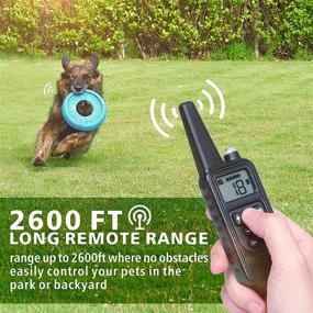 img 1 attached to 🐶 F-Color Rechargeable Dog Training Collar with 2600FT Remote Control - Ideal for Large, Medium, and Small Dog Breeds