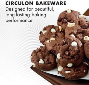 img 3 attached to 🍪 Набор посуды из нержавеющей стали Circulon с антипригарным покрытием - 2 предмета, шоколадно-коричневого цвета с антипригарными противнеми для печенья/выпечки