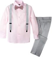 👦 spring notion boys' 4-piece suspender set: stylish and functional accessories for boys logo