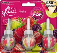 🍓 refresh your space with glade plugins scented oil refills air freshener in berry pop - pack of 3 logo