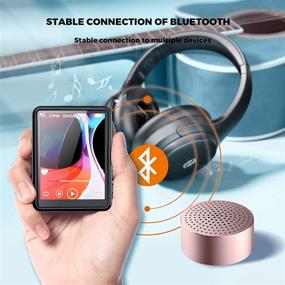 img 3 attached to 🎶 Portable Bluetooth MP3 Player with 2.4" Full Touchscreen, HiFi Sound and Speaker - 16GB, FM Radio, Voice Recorder, E-Book - Supports up to 128GB (Headphone, Armband)