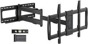 img 4 attached to PERLESMITH Full Motion TV Wall Mount: 37-75 inch Flat/Curved TVs, 42.5" Articulating Arm, Swivel/Tilt, Holds 132lbs, Max VESA 600x400mm, PSXLF01