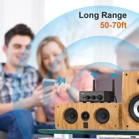 img 1 attached to 🔊 [Improved] Bluetooth Amplifier, 1Mii Bluetooth Digital Amplifier, Bluetooth 5.0 Stereo Audio Amplifier Receiver with Extended Range, 2.1 Channel Mini Hi-Fi Amp for Home Speakers, 100W x 2 with Bass &amp; Treble Control
