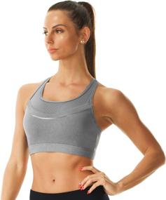 img 3 attached to 🏋️ Rocorose Longline Seamless Padded Sports Bra: Perfect Light Support for Yoga & Workouts