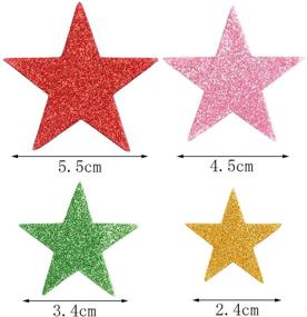 img 2 attached to Fun and Vibrant 210 Piece Glitter Foam Stickers - Self Adhesive Star Shaped Wall Stickers for Kids' Crafts and Party Decorations (4 Sizes Included)