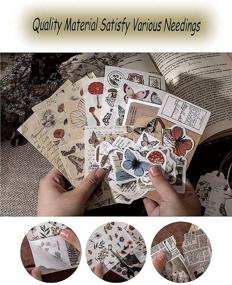 img 1 attached to 📦 180PCS Vintage Aesthetic Stickers Pack for Scrapbooking, SOYZMYX Decorative Antique Retro Natural Collection, Diary Journal Embellishment Supplies Washi Paper Sticker for Craft and Journaling