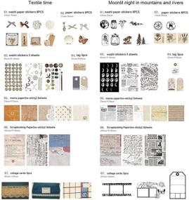 img 2 attached to 📦 180PCS Vintage Aesthetic Stickers Pack for Scrapbooking, SOYZMYX Decorative Antique Retro Natural Collection, Diary Journal Embellishment Supplies Washi Paper Sticker for Craft and Journaling