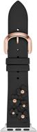 kate spade new york interchangeable leather band - compatible with 38/40mm apple watch series 1, 2, 3, 4, 5, 6 logo