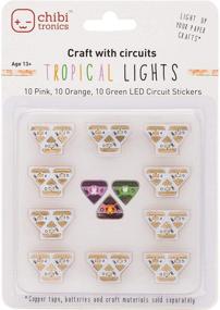 img 1 attached to 🌴 Chibitronics Tropical LED Circuit Stickers Megapack - 10 Pink, 10 Orange, and 10 Green LEDs