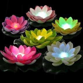 img 3 attached to 🌼 6-Pack ARDUX Floating Pool Lights: Battery Operated Floating Flowers for Outdoor Wedding or Party Decoration