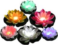 🌼 6-pack ardux floating pool lights: battery operated floating flowers for outdoor wedding or party decoration логотип