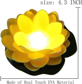 img 1 attached to 🌼 6-Pack ARDUX Floating Pool Lights: Battery Operated Floating Flowers for Outdoor Wedding or Party Decoration