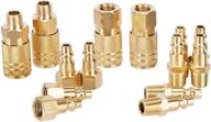 💡 14-piece quick connect brass air coupler and plug kit for 1/4-inch npt fittings by amazon basics logo