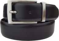 👔 versatile vegan reversible gunmetal buckle black men's belts - sleek accessories for the stylish gentleman logo