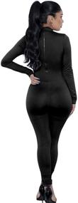 img 2 attached to MEALIYA Women's Long Sleeve Jumpsuits – High Neck, Zipper Closure, Bodycon Fit, Complete Outfit