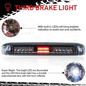 img 2 attached to Youxmoto LED 3rd Brake Light for 99-06 🚦 Silverado/Sierra - Clear Lens, High Quality Tail Light Replacement