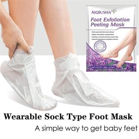 img 1 attached to 👣 2 Pack Foot Peel Mask for Dry Cracked Feet - Remove Dead Skin, Calluses, Heal Cracked Heels - Get Baby Soft, Smooth Feet - Men & Women