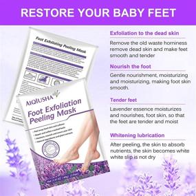 img 3 attached to 👣 2 Pack Foot Peel Mask for Dry Cracked Feet - Remove Dead Skin, Calluses, Heal Cracked Heels - Get Baby Soft, Smooth Feet - Men & Women