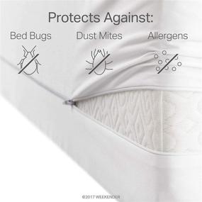 img 1 attached to WEEKENDER Twin XL Waterproof Mattress Encasement - Hypoallergenic Bed Bug Blocker with Zipper Closure