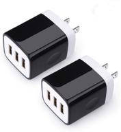 sicodo usb wall charger 2 pack - 3-port travel smartphone charging station for iphone x/8/7, ipad, samsung & more logo