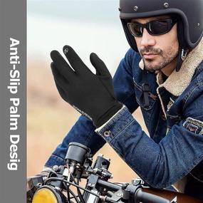 img 1 attached to 🧤 XTSZX Winter Cycling Gloves - Unisex Touchscreen Anti-Slip Windproof Gloves - Cold Weather Warm Gloves for Running, Hiking, Driving, and Working