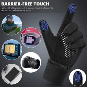 img 2 attached to 🧤 XTSZX Winter Cycling Gloves - Unisex Touchscreen Anti-Slip Windproof Gloves - Cold Weather Warm Gloves for Running, Hiking, Driving, and Working