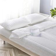 🛏️ ikonicasa lightweight seersucker textured down comforter set ultra soft warm breathable bedding comforter all season, 3 piece king size, white logo