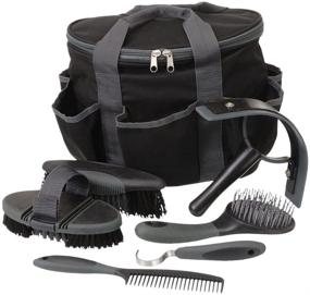 img 1 attached to Tough-1 Great Grips 6 Piece Brush Set with Bag: Achieve the Ultimate Grooming Experience