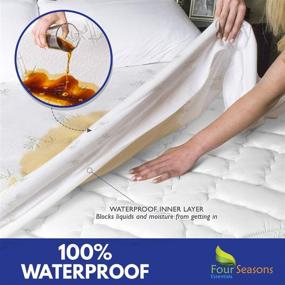img 1 attached to Premium Hypoallergenic Bamboo Mattress Protector - Waterproof XL Fitted Sheet Cover | Protects from Allergens, Dust & Spills