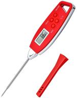 red ktkudy instant read meat thermometer - digital kitchen cooking 🌡️ food candy thermometer waterproof with magnet for bbq smoker and oven grill logo