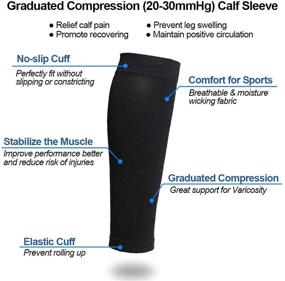 img 3 attached to Kingbridal Footless Compression Stockings Running Sports & Fitness for Team Sports