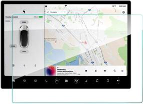 img 4 attached to 🌊 Улучшенный защитный экран LAKEVIEW для Tesla Model 3 и Model Y 15": HD качество, без пузырей, не бликует, устойчив к ударам