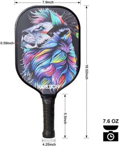 img 2 attached to 🦁 Karltion Pickleball Paddle Set, Classic Lightweight Pickleball Craft Rackets (2 Graphite Paddles), USAPA Standard + 4 Outdoor Balls and Portable Bag, Lion Pattern Design