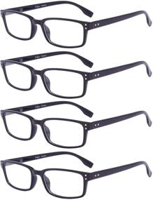 img 4 attached to Reading Glasses Women Comfort Men（Black，