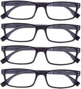img 3 attached to Reading Glasses Women Comfort Men（Black，