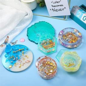 img 2 attached to Cosmic Resin Fillers with Constellation Theme: Moon, Star, Spaceship, Planet Charms, Alloy Epoxy Resin Accessories for Jewelry Making and Resin Crafts