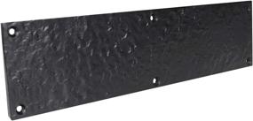 img 2 attached to 🚪 SKANDH Iron 11.5" x 3" Push Plate for Door - Black Powder Coated Finish: Durable and Stylish